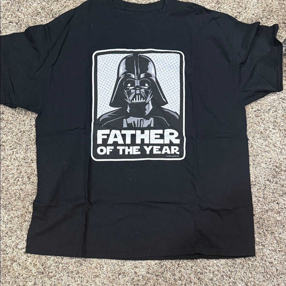 Father of the Year Black Graphic Short Sleeve Tee